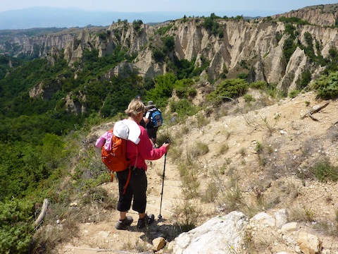 Hiking through the Melnik Pyramids